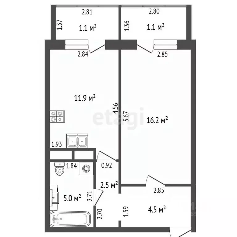 1-к кв. Московская область, Ленинский городской округ, Боброво пгт ул. ... - Фото 2