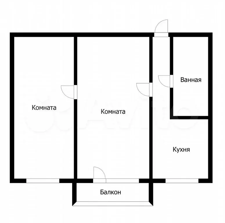 2-к. квартира, 42 м, 2/5 эт. - Фото 0