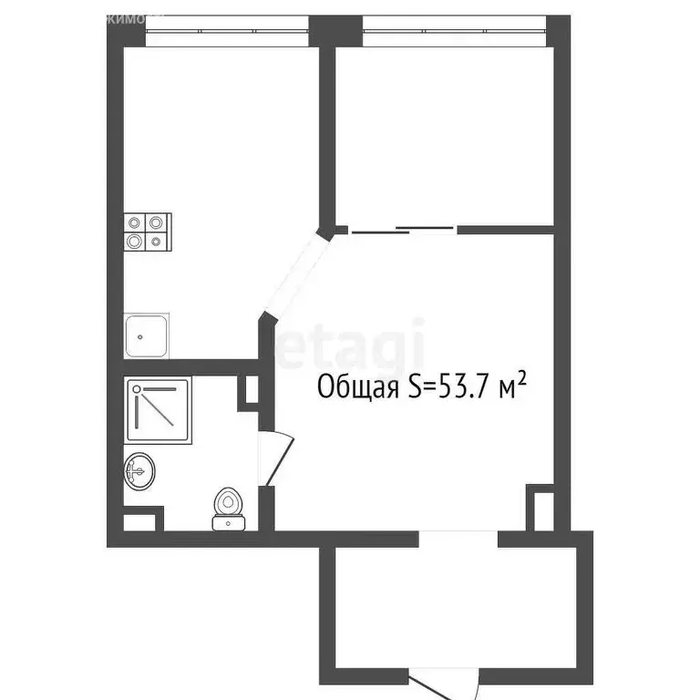 2-комнатная квартира: Кемерово, Советский проспект, 70А (53.7 м) - Фото 0