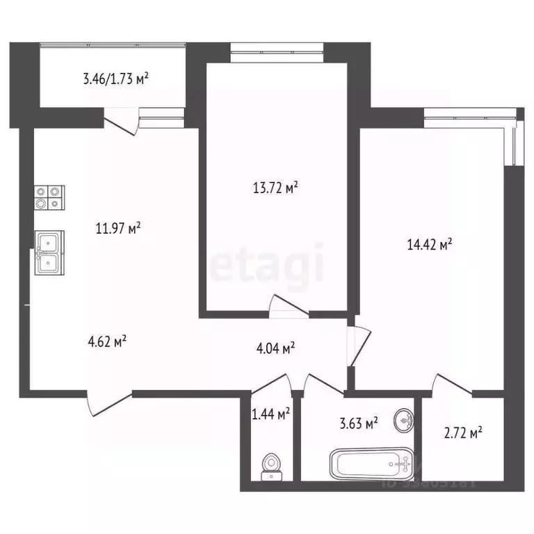 2-к кв. Ростовская область, Азов Азовский район, Красногоровская ул., ... - Фото 2