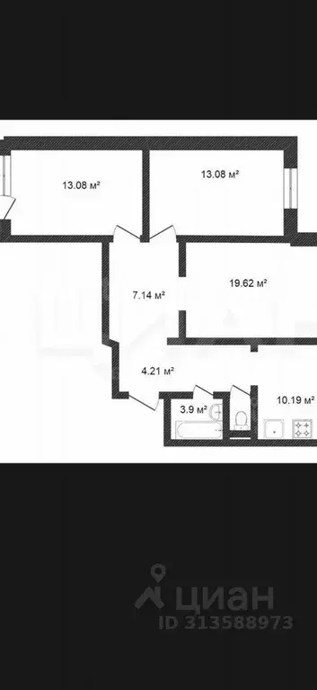 3-к кв. Москва Коровинское ш., 5К2 (80.0 м) - Фото 1