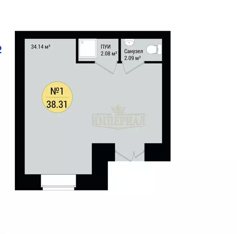 Помещение свободного назначения (38.31 м) - Фото 1