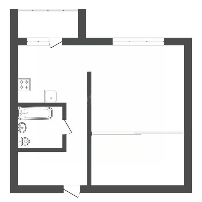 1-к кв. Амурская область, Благовещенск ул. Шимановского, 80 (39.5 м) - Фото 2