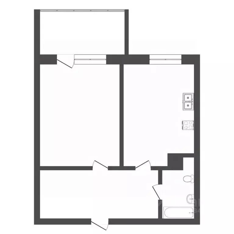 1-к кв. Тюменская область, Тюмень ул. Газопромысловая, 8 (35.6 м) - Фото 2