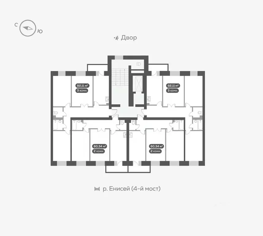 3-к кв. Красноярский край, Красноярск ул. Академгородок, 78 (82.3 м) - Фото 1