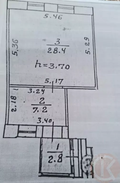 2-к кв. Крым, Евпатория ул. Нижняя, 15 (38.0 м) - Фото 2