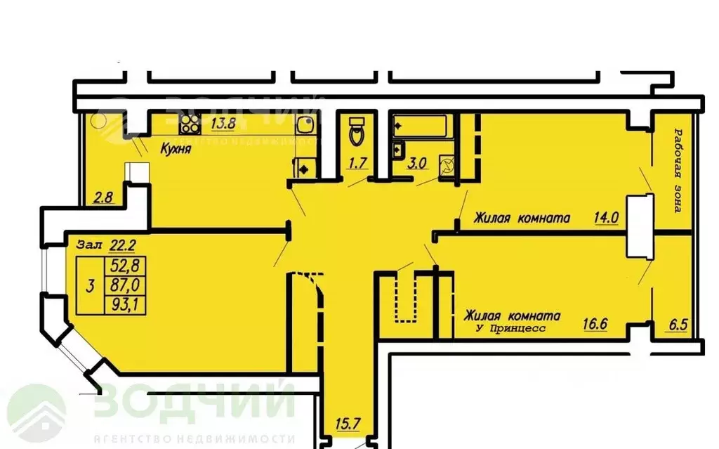 3-к кв. Чувашия, Чебоксары Благовещенский мкр, бул. Олега Волкова, 3 ... - Фото 1