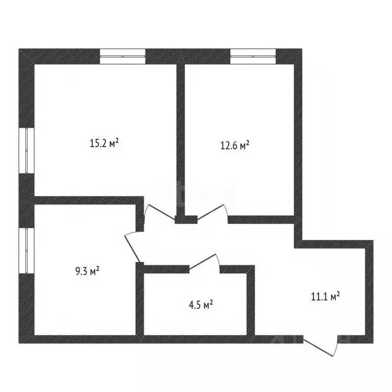 2-к кв. Нижегородская область, Нижний Новгород ул. Маршала Баграмяна, ... - Фото 2