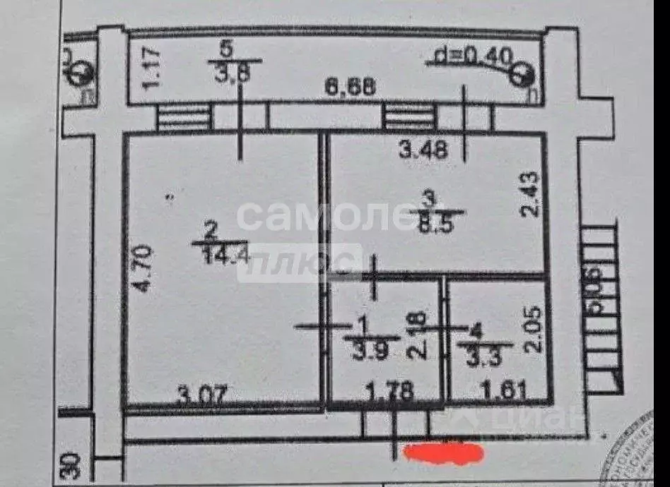 1-к кв. Марий Эл, Йошкар-Ола ул. Чернякова, 3 (33.9 м) - Фото 2