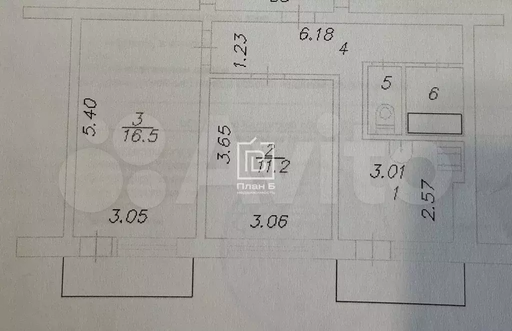 2-к. квартира, 46,4 м, 2/5 эт. - Фото 0