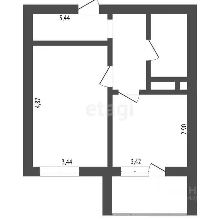 1-к кв. Владимирская область, Ковров ул. Маршала Устинова, 1 (41.8 м) - Фото 1