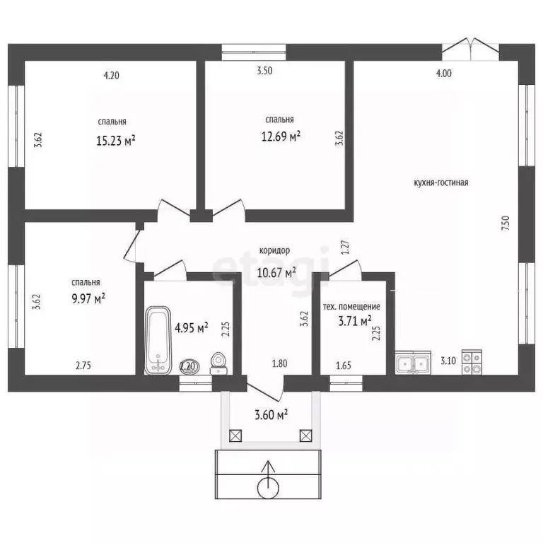 Дом в Мордовия, Лямбирский район, Пензятское с/пос, с. Пензятка  (111 ... - Фото 1