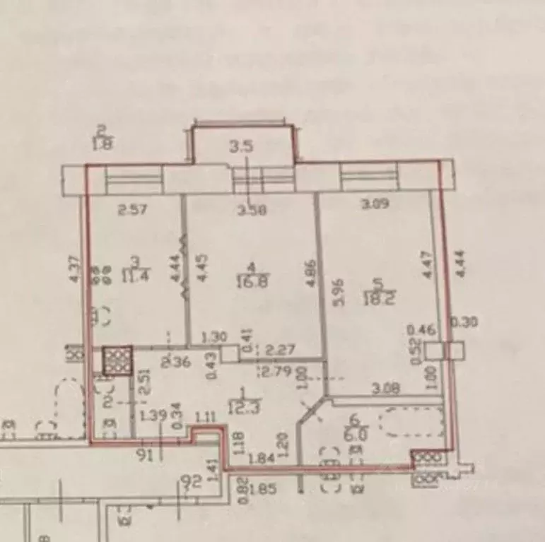 2-к кв. Санкт-Петербург Железнодорожный пер., 12 (66.0 м) - Фото 2