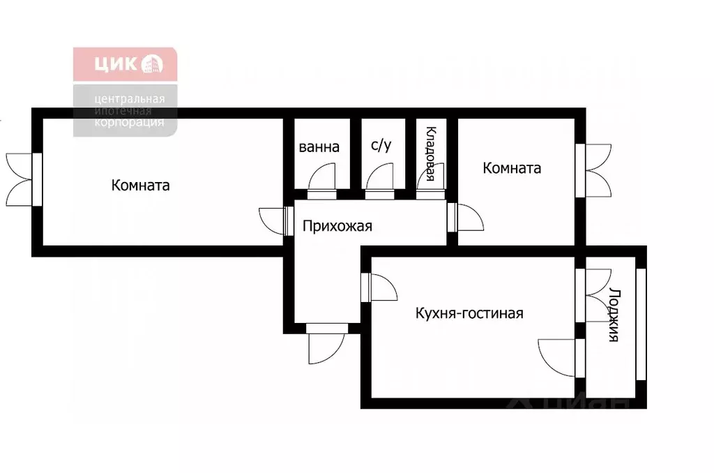 2-к кв. Рязанская область, Рязань ул. Пугачева, 10 (57.4 м) - Фото 2