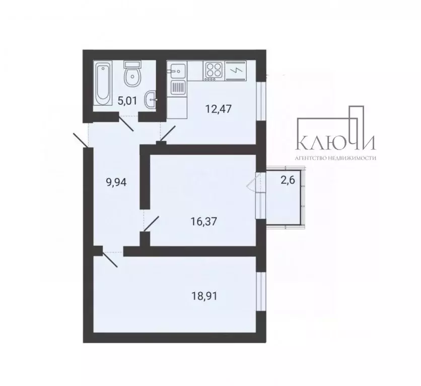 2-к кв. Челябинская область, Магнитогорск пос. Молодежный,  (63.91 м) - Фото 2