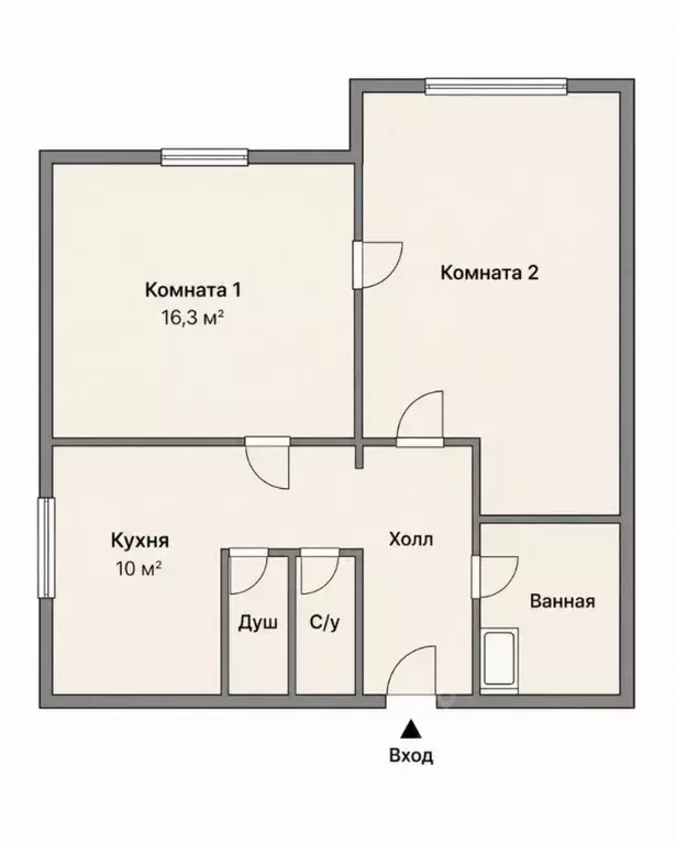 2-к кв. Санкт-Петербург Промышленная ул., 10 (56.0 м) - Фото 2