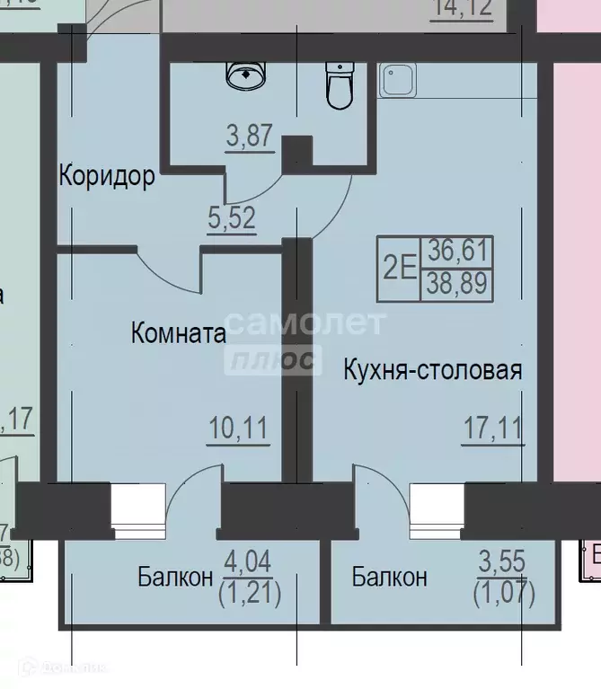 Продаётся 2-к квартира, 38.89 м - Фото 0