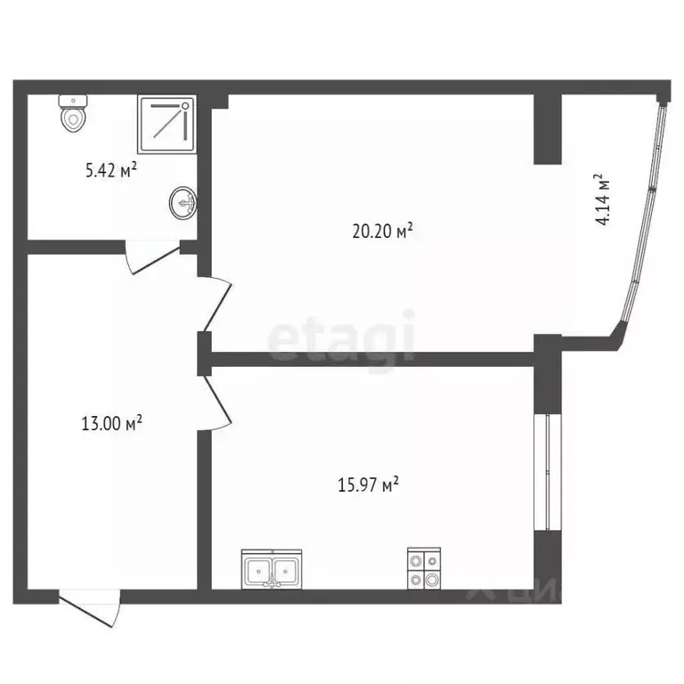 2-к кв. Крым, Симферополь ул. Битакская (50.0 м) - Фото 2