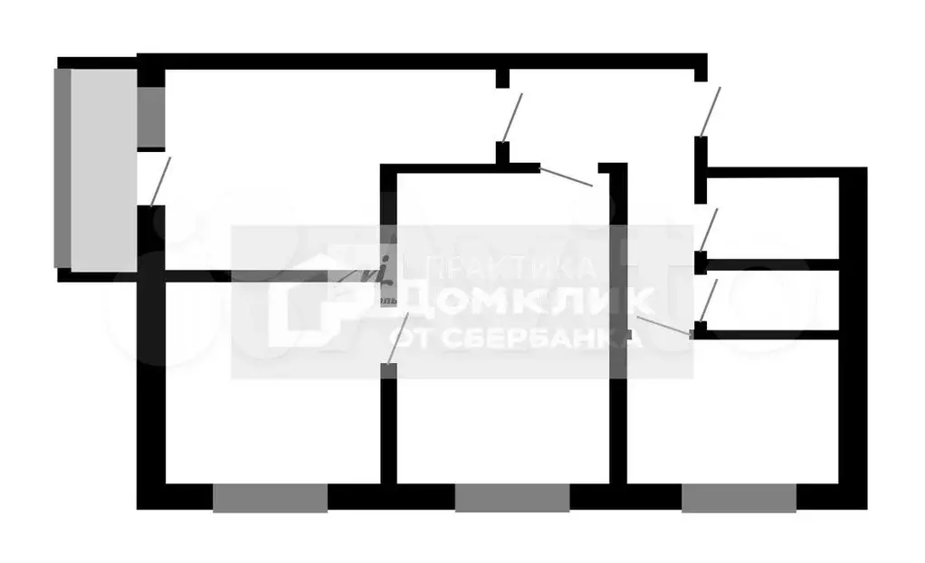 3-к. квартира, 49,7 м, 6/6 эт. - Фото 0