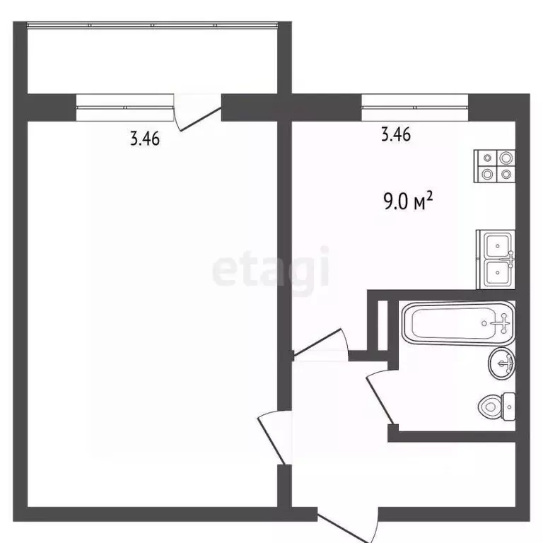 1-к кв. Мордовия, Саранск ул. Тани Бибиной, 3/1 (37.1 м) - Фото 2