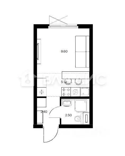 Квартира-студия: Мытищи, Юбилейная улица, 18 (19.6 м) - Фото 1