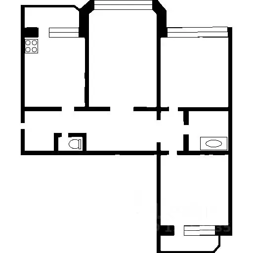 3-к кв. Омская область, Омск ул. Лермонтова, 128 (62.0 м) - Фото 1