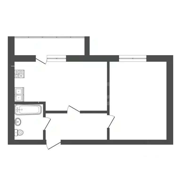 1-к кв. Ярославская область, Тутаев ул. Розы Люксембург, 70 (43.34 м) - Фото 2