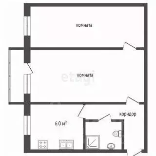 2-к кв. Забайкальский край, Чита ул. Энтузиастов, 52 (40.3 м) - Фото 2
