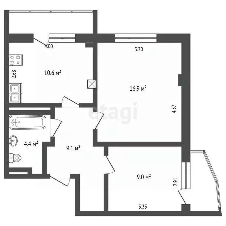2-к кв. Севастополь просп. Победы, 44В (53.3 м) - Фото 1