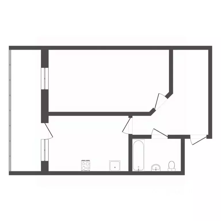 1-к кв. Тюменская область, Тюмень ул. Котельщиков, 2 (44.8 м) - Фото 2