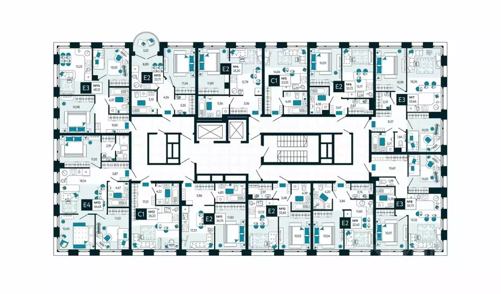 3-к кв. Тульская область, Тула ул. Чмутова, 158Д (64.65 м) - Фото 2