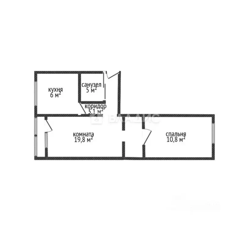 2-к кв. Краснодарский край, Новороссийск просп. Ленина, 34 (43.9 м) - Фото 1