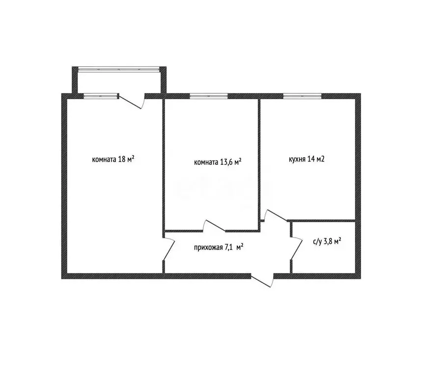 2-комнатная квартира: аул Новая Адыгея, Бжегокайская улица, 25/1к1 ... - Фото 1