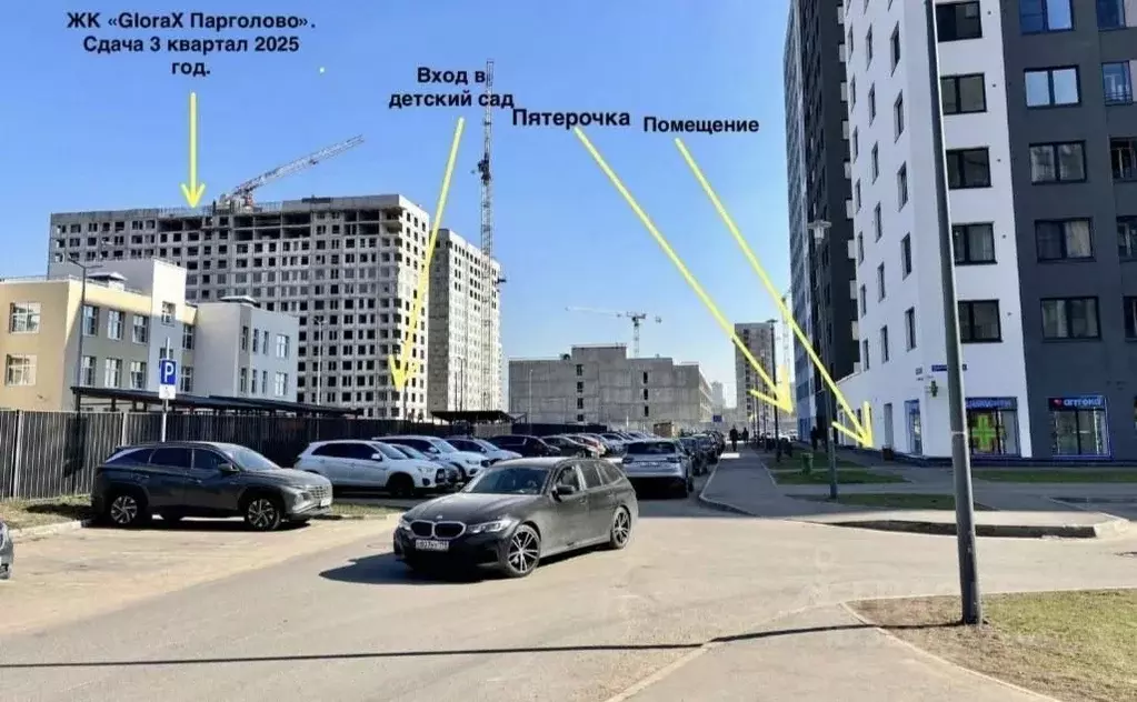 Помещение свободного назначения в Санкт-Петербург пос. Парголово, ул. ... - Фото 1
