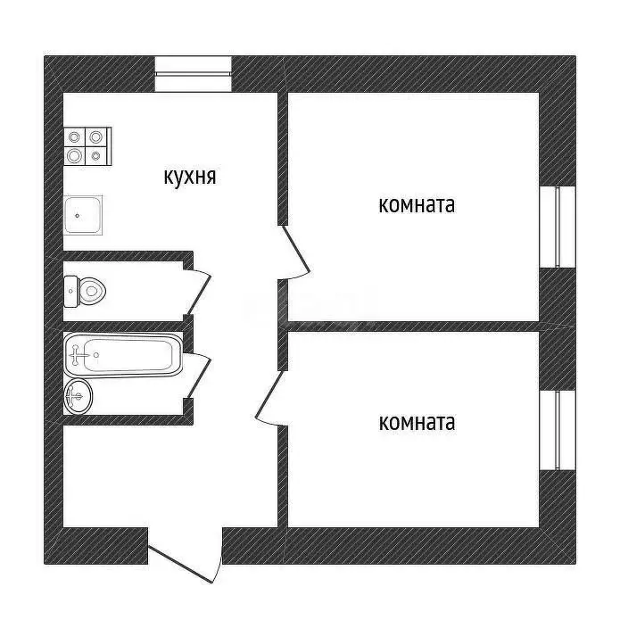 2-комнатная квартира: Волхов, Советская улица, 6 (62.5 м) - Фото 0