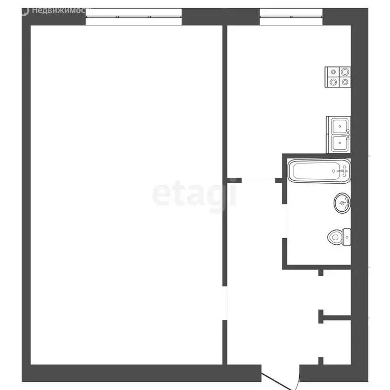1-комнатная квартира: Воронеж, Иркутская улица, 27 (29 м) - Фото 1