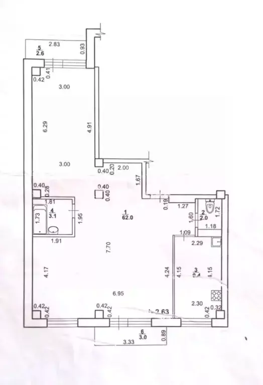 3-к кв. Башкортостан, Стерлитамак Вокзальная ул., 16А (76.5 м) - Фото 2