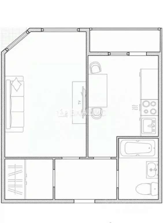 1-к кв. Московская область, Наро-Фоминский городской округ, Селятино ... - Фото 2
