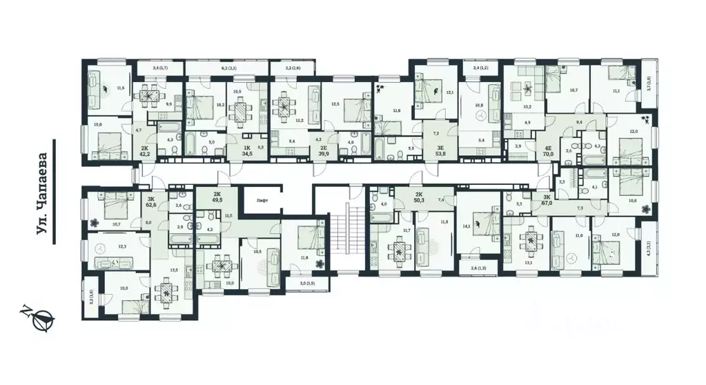 3-к кв. Пермский край, Краснокамск ул. Чапаева, 42 (62.6 м) - Фото 1