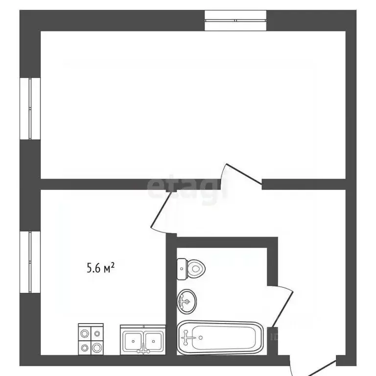 1-к кв. Самарская область, Самара пос. Управленческий, ул. Сергея ... - Фото 1