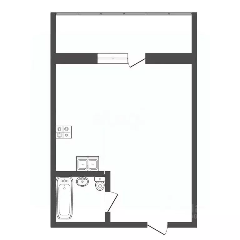 Студия Забайкальский край, Чита 3-я Забайкальская ул., 1 (24.5 м) - Фото 2