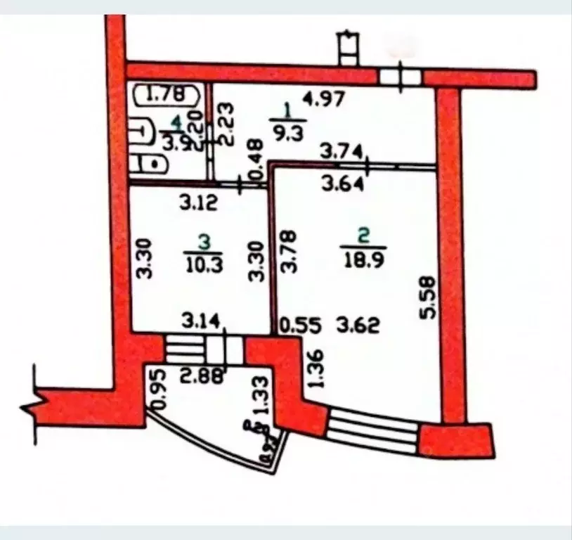 1-к кв. Орловская область, Орел ул. 2-я Посадская, 4 (42.4 м) - Фото 2