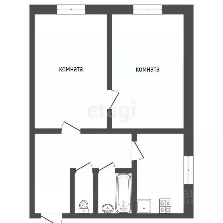 2-к кв. Владимирская область, Меленки Муромская ул., 3 (47.6 м) - Фото 1