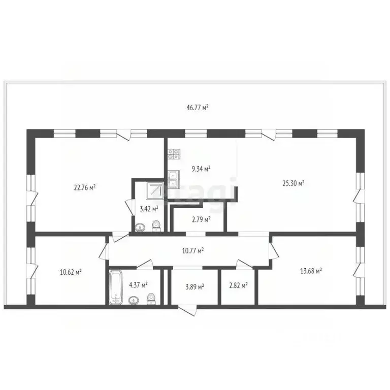 3-к кв. Тюменская область, Тюмень Причальная ул., 7 (156.0 м) - Фото 2