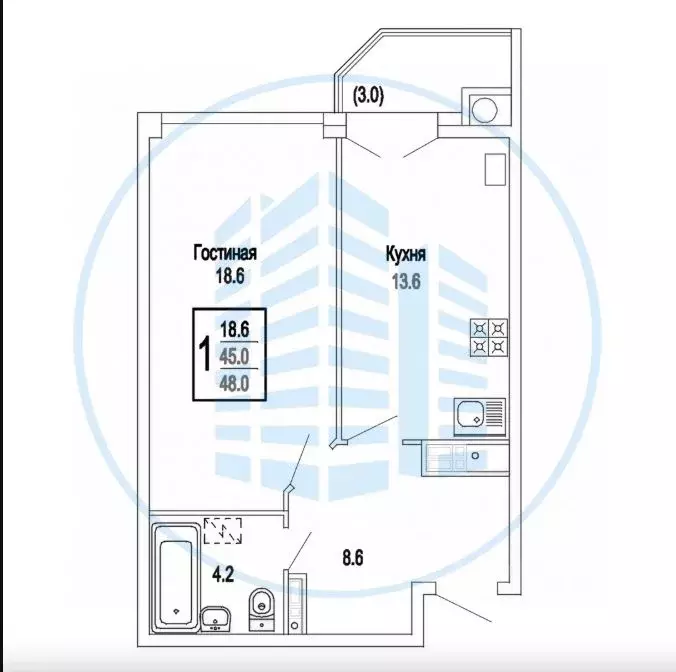 1-к кв. Ставропольский край, Ессентуки ул. Фридриха Энгельса, 44/4 ... - Фото 1