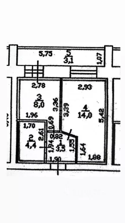 1-к кв. Марий Эл, Йошкар-Ола ул. Петрова, 32 (33.0 м) - Фото 1