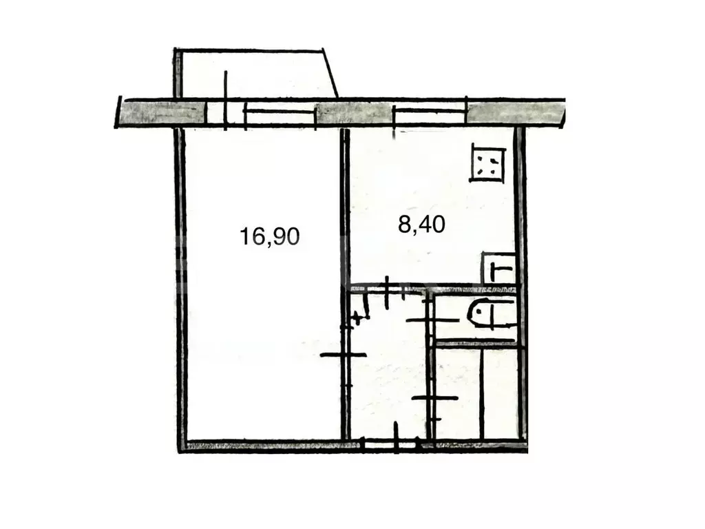 1-к кв. Чувашия, Чебоксары Университетская ул., 8 (35.7 м) - Фото 2