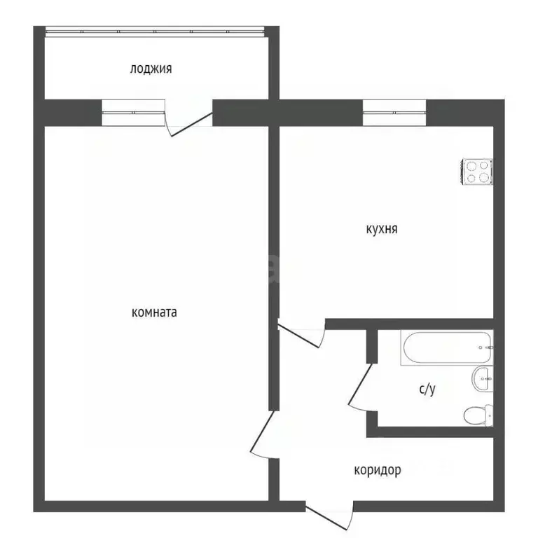 1-к кв. Курганская область, Курган ул. Томина, 83 (29.2 м) - Фото 1