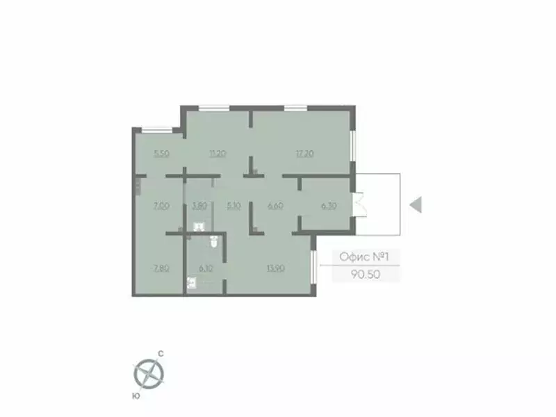 Офис (90.4 м) - Фото 1