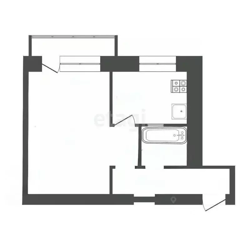 1-к кв. Удмуртия, Ижевск ул. Лихвинцева, 46 (32.4 м) - Фото 2